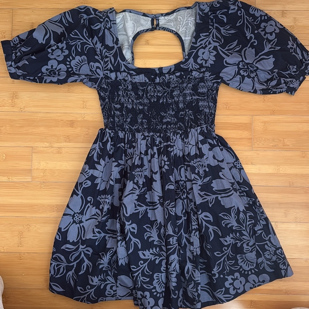 NWT Free People Blue Dear Delilah Mini Dress XS - Picture 1 of 7